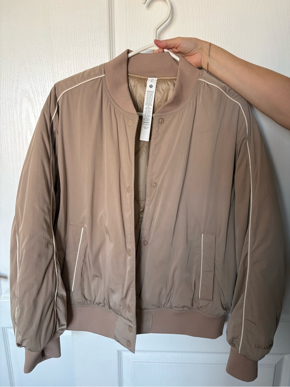 lululemon athletica Taupe Lightweight Bomber Jacket